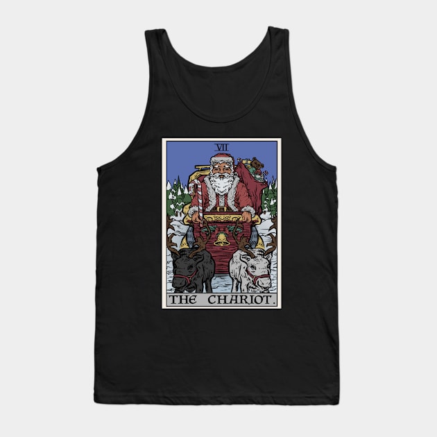 The Chariot Tarot Card Christmas Edition Tank Top by TheGhoulishGarb